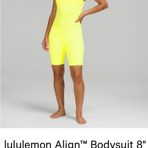 lululemon athletica Tops - Lululemon Athletica Neon Yellow Bodysuit